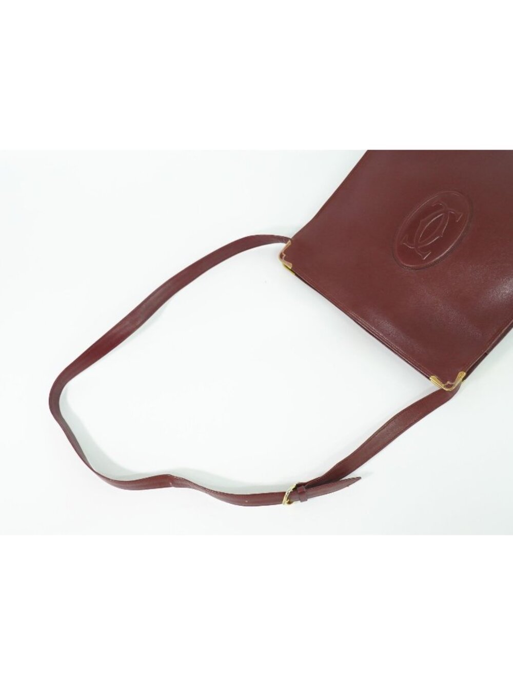 Cartier Must Line Shoulder Bag Leather Bordeaux - Picture 3 of 9